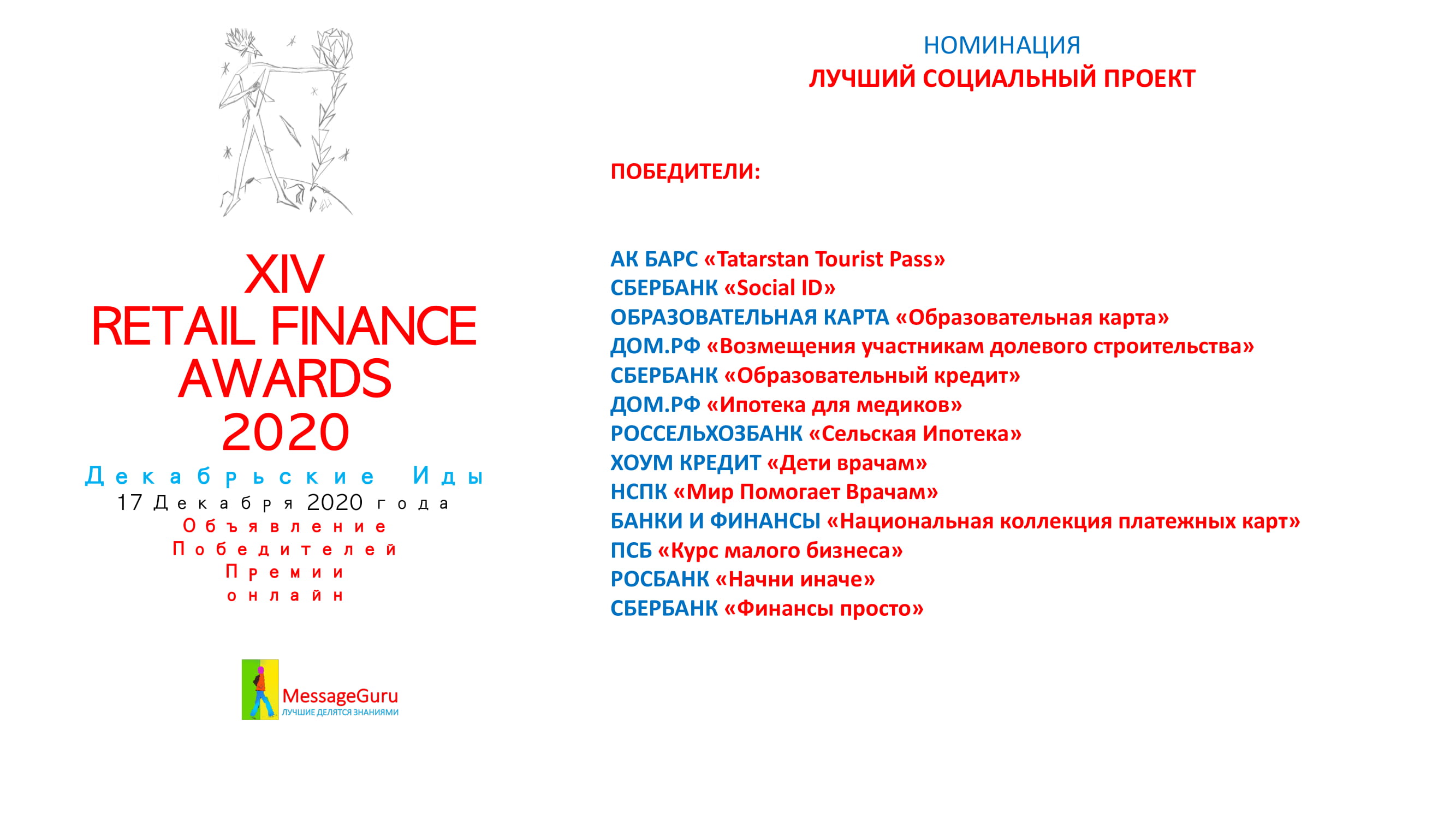 Победители премии Retail Finance Awards 2020 - MessageGuru