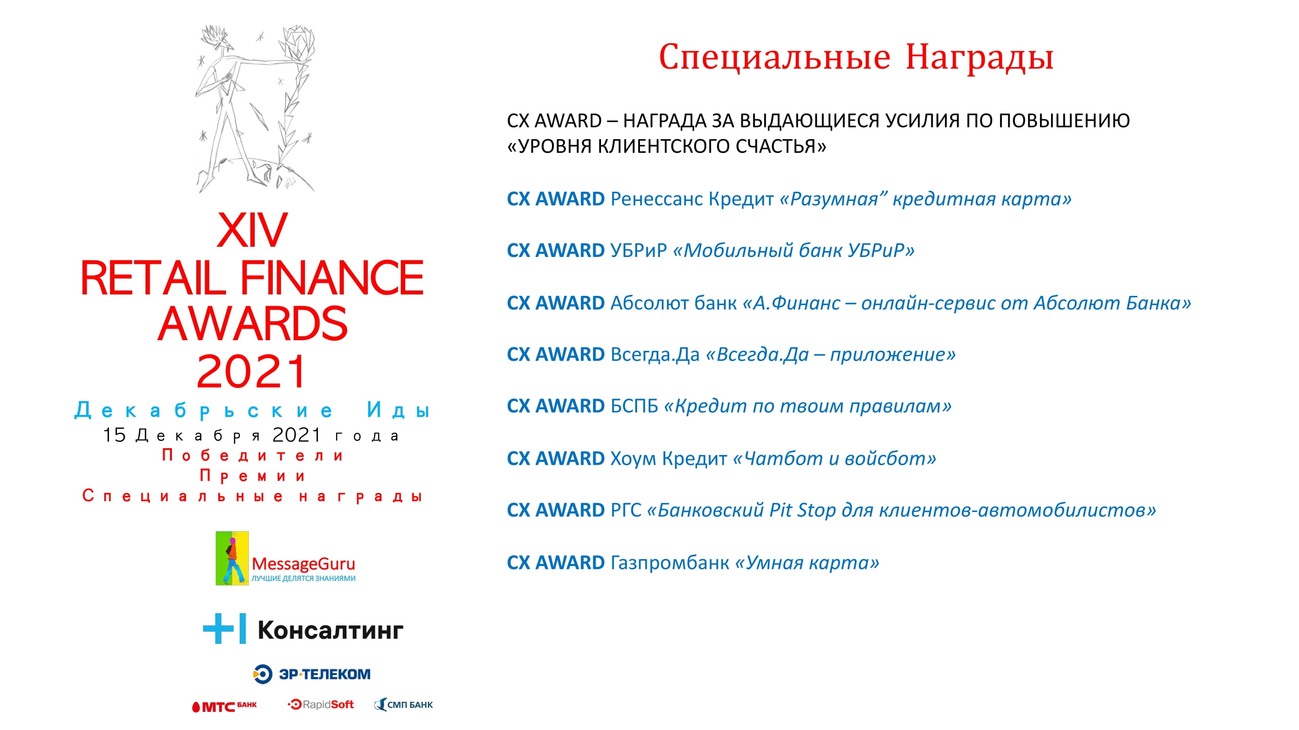 Победители Премии Retail Finance Awards 2021 - MessageGuru