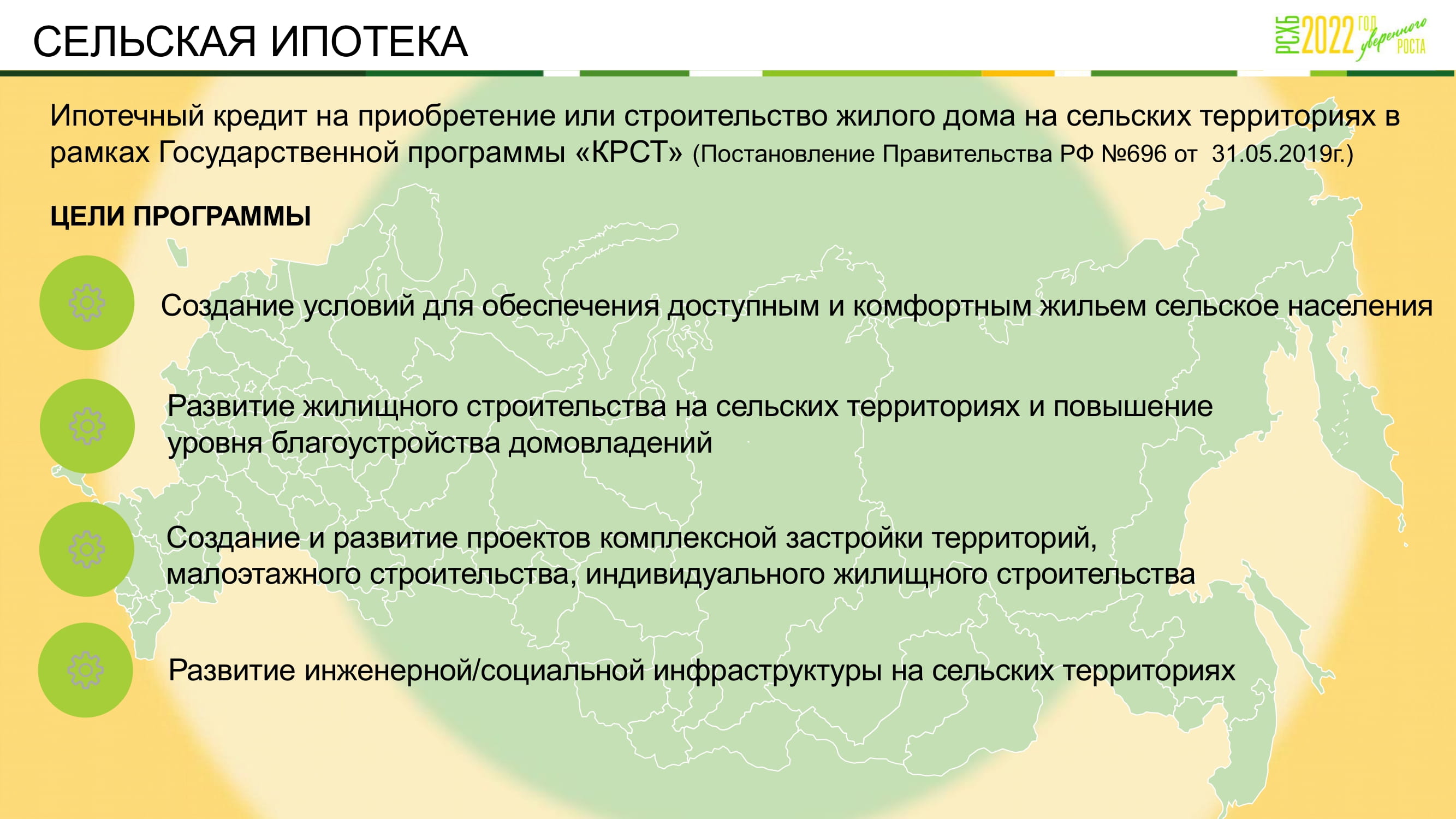 Россельхозбанк ипотека для сельской местности